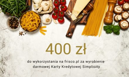 [PROMOCJA ZAKOŃCZONA] Voucher 400 zł do wydania na frisco.pl, za wyrobienie darmowej Karty Kredytowej Simplicity